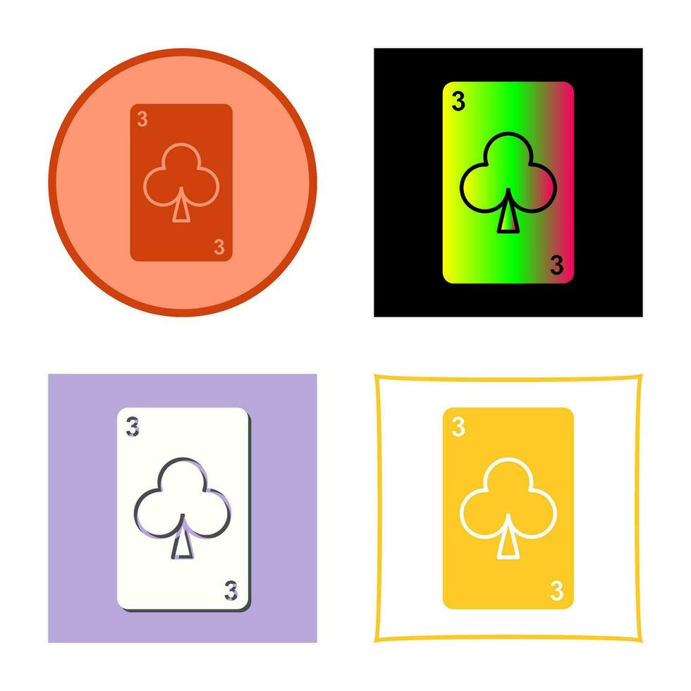 Clubs Card Vector Icon