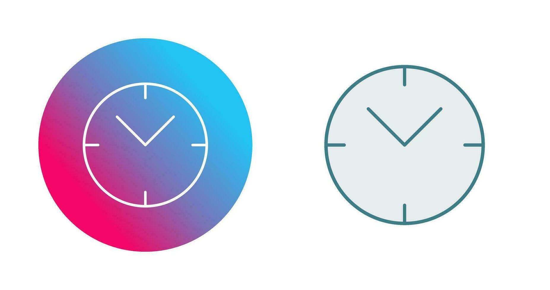 Unique Clock Vector Icon