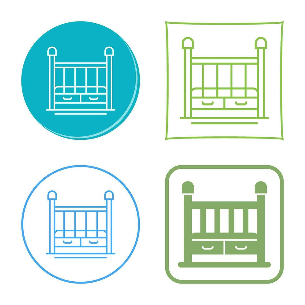 Baby Crib Vector Icon