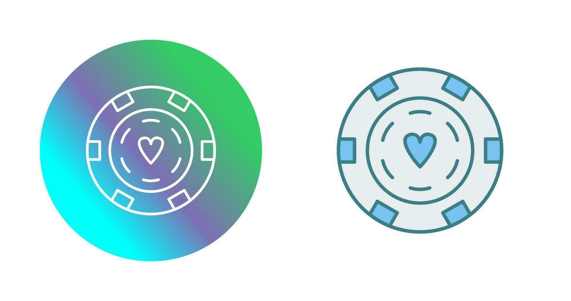 Unique Poker Chips Vector Icon