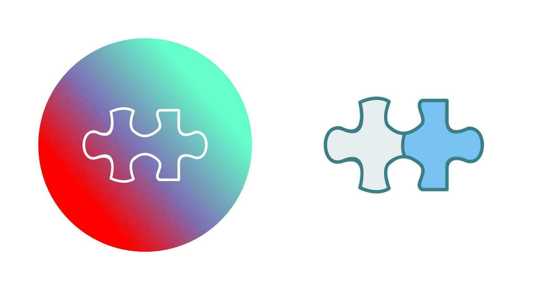 Unique Puzzle Piece Vector Icon