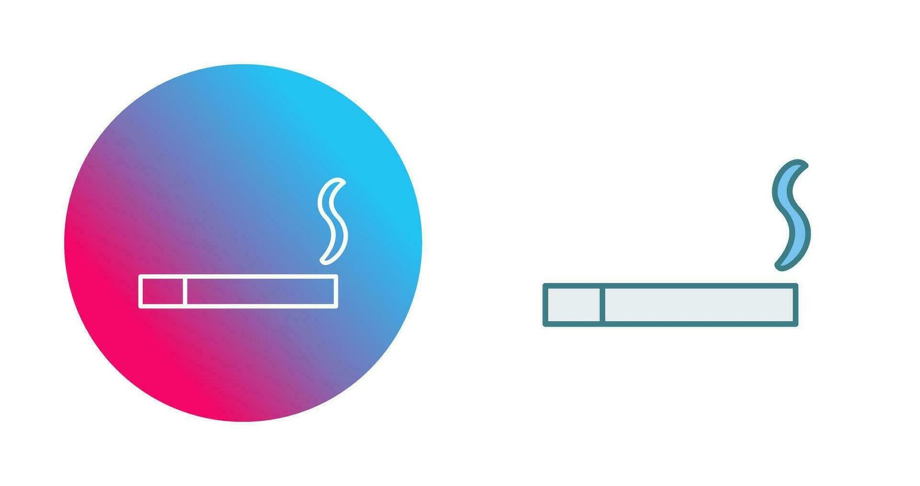 Unique Lit Cigarette Vector Icon