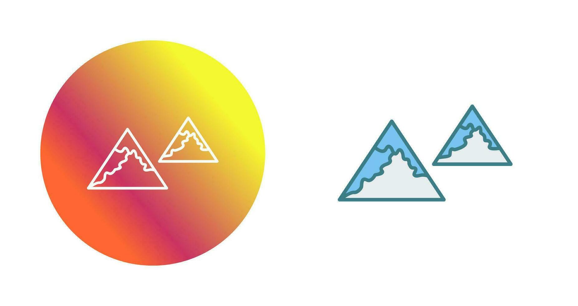 Unique Mountains Vector Icon