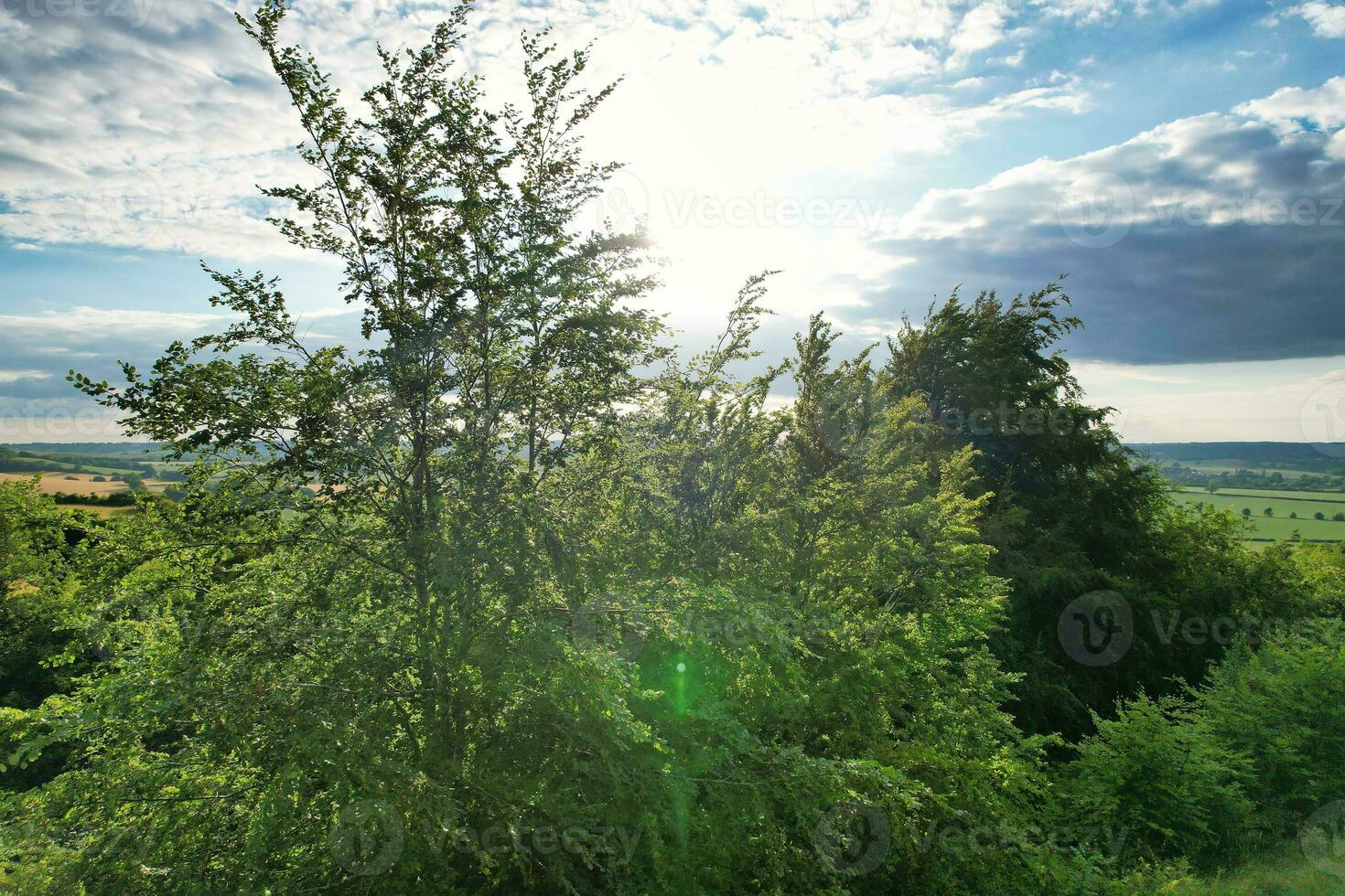 Most Beautiful British Countryside Landscape at Sharpenhoe Clappers Valley of England Luton, UK. Image Was captured on June 24th, 2023 photo