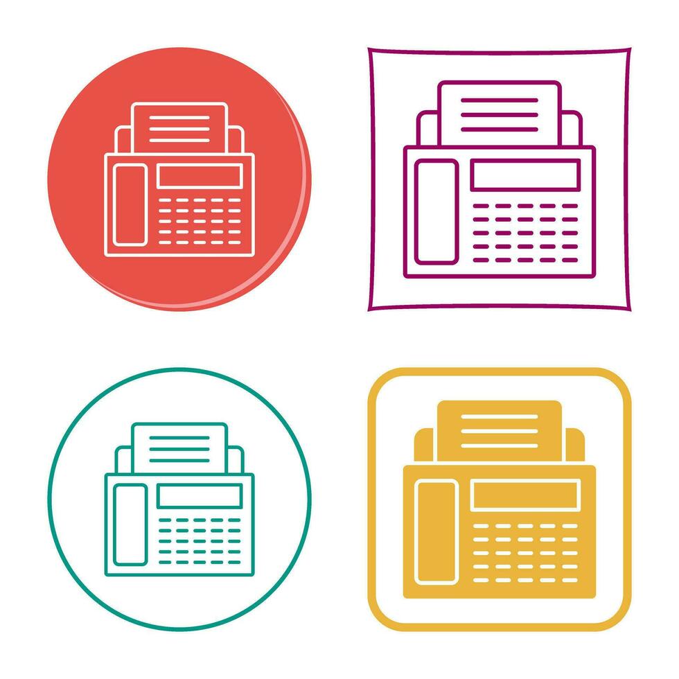 Fax Machine Vector Icon