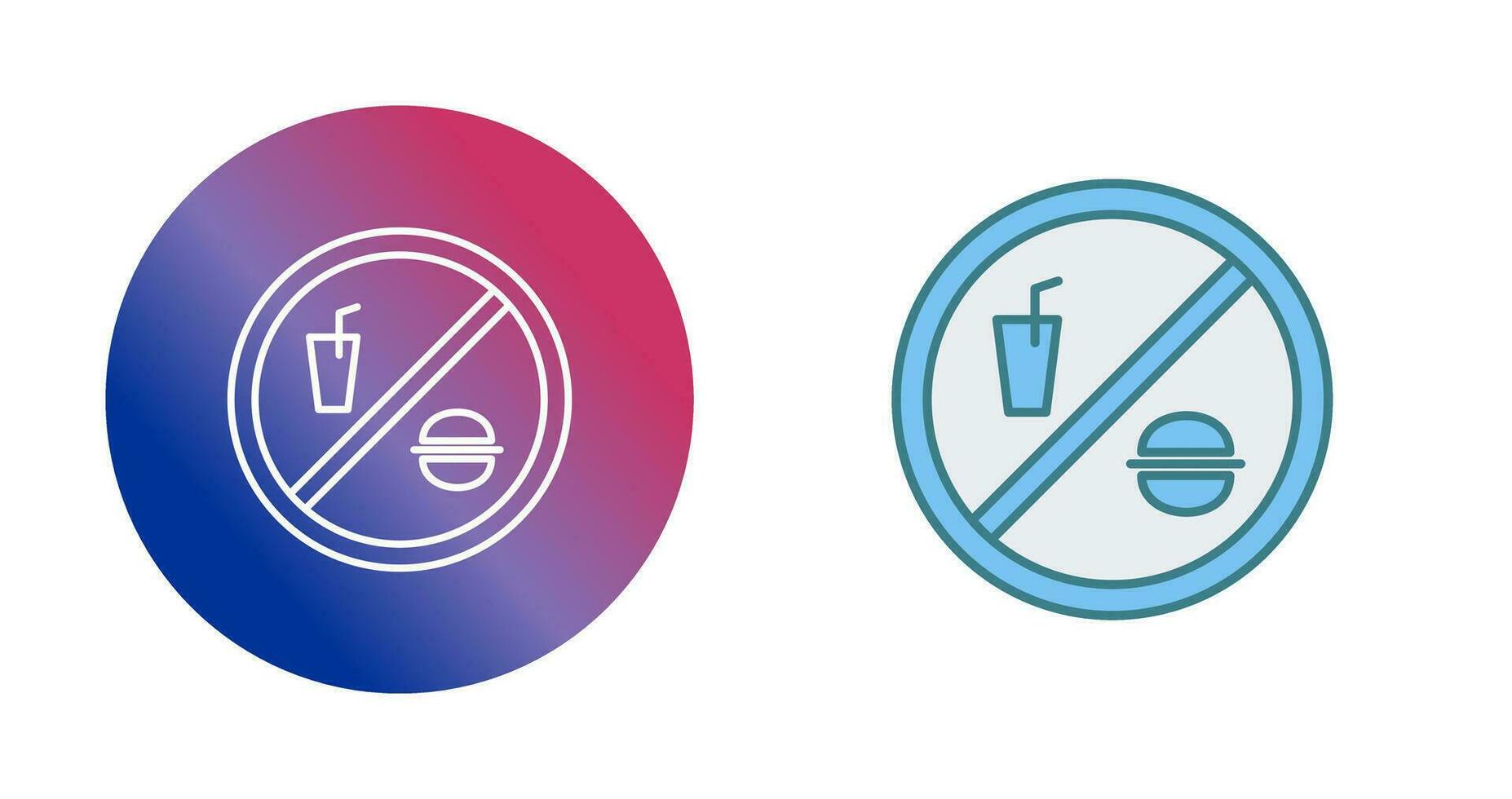 No Food or Drinks Vector Icon