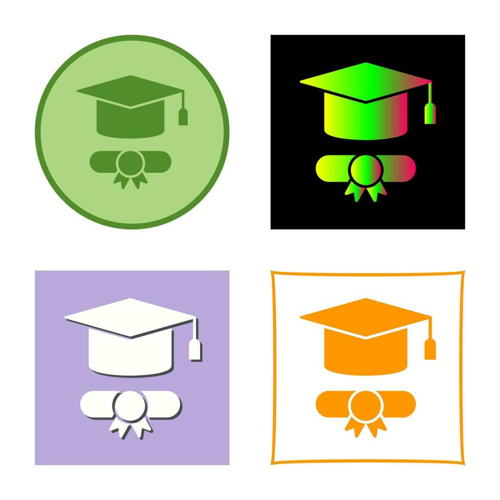 icono de vector de sombrero de graduación