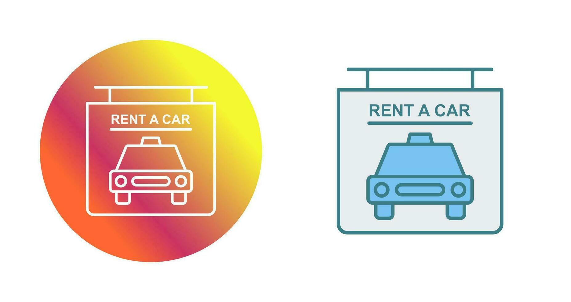 Rent a Car Vector Icon