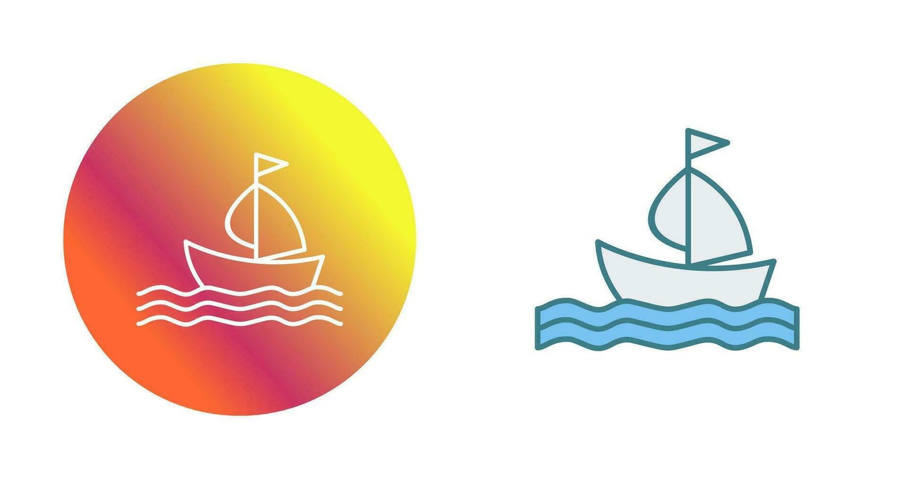 icono de vector de barco