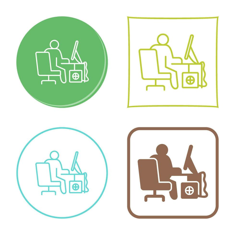Computer Worker Vector Icon