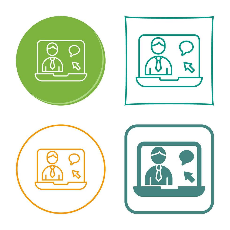 Online Interview Vector Icon