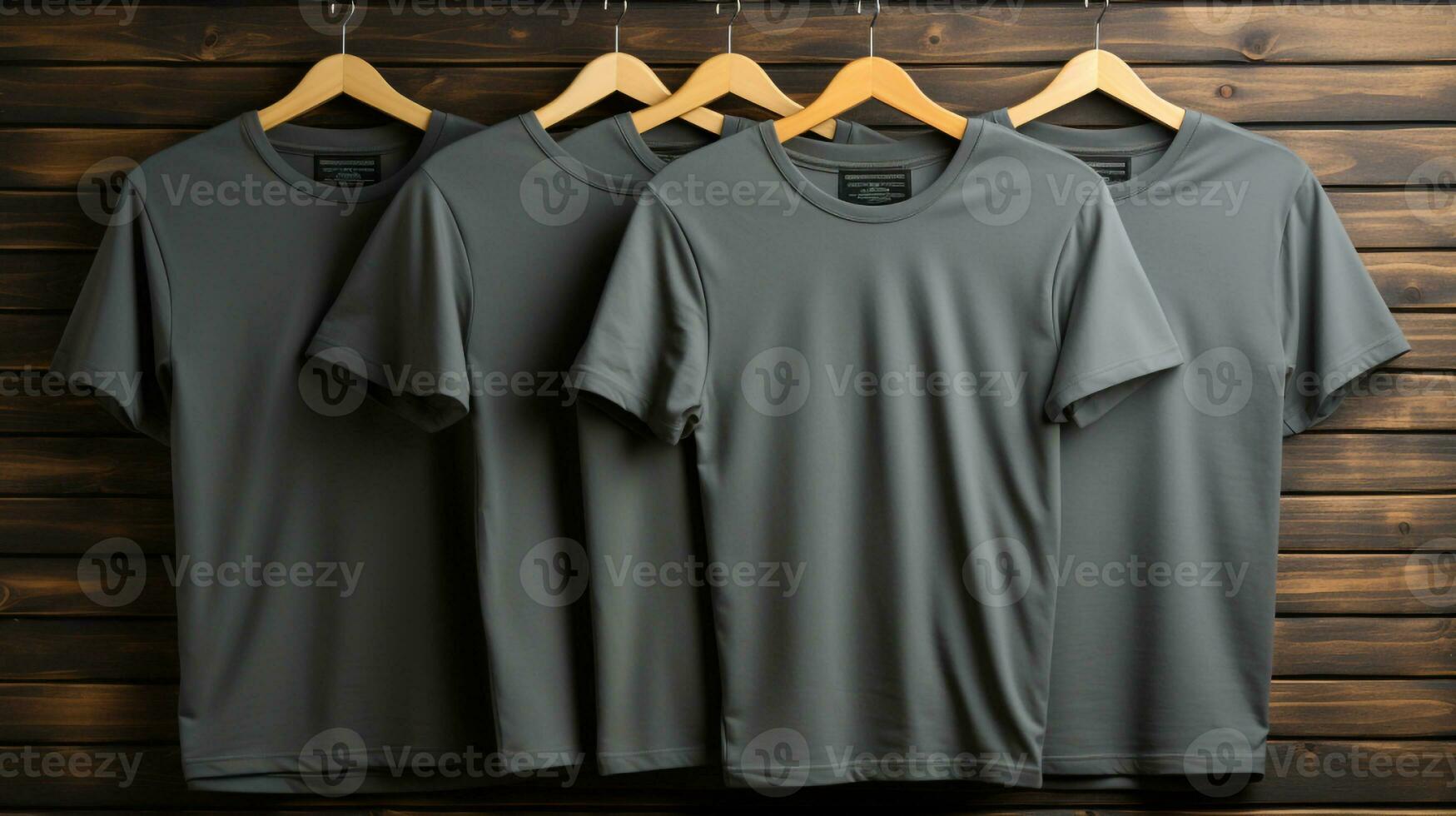Photo gray tshirts with copy space mockup Generative AI