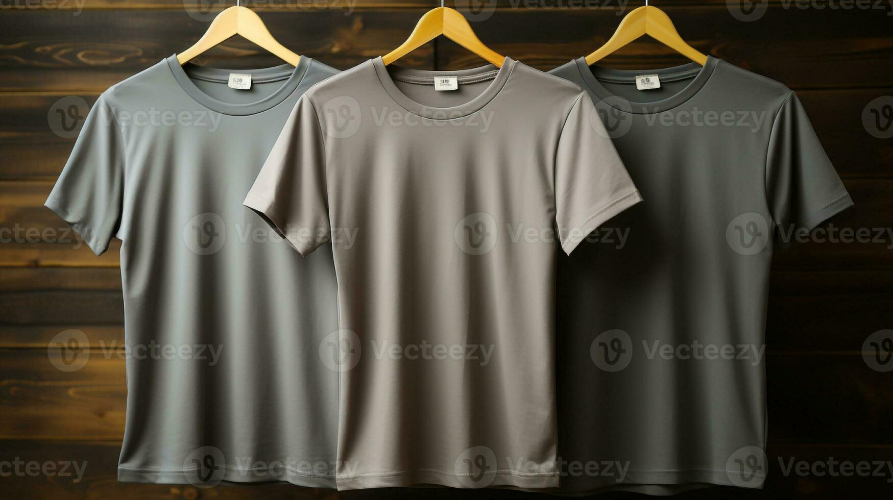 Photo gray tshirts with copy space mockup Generative AI