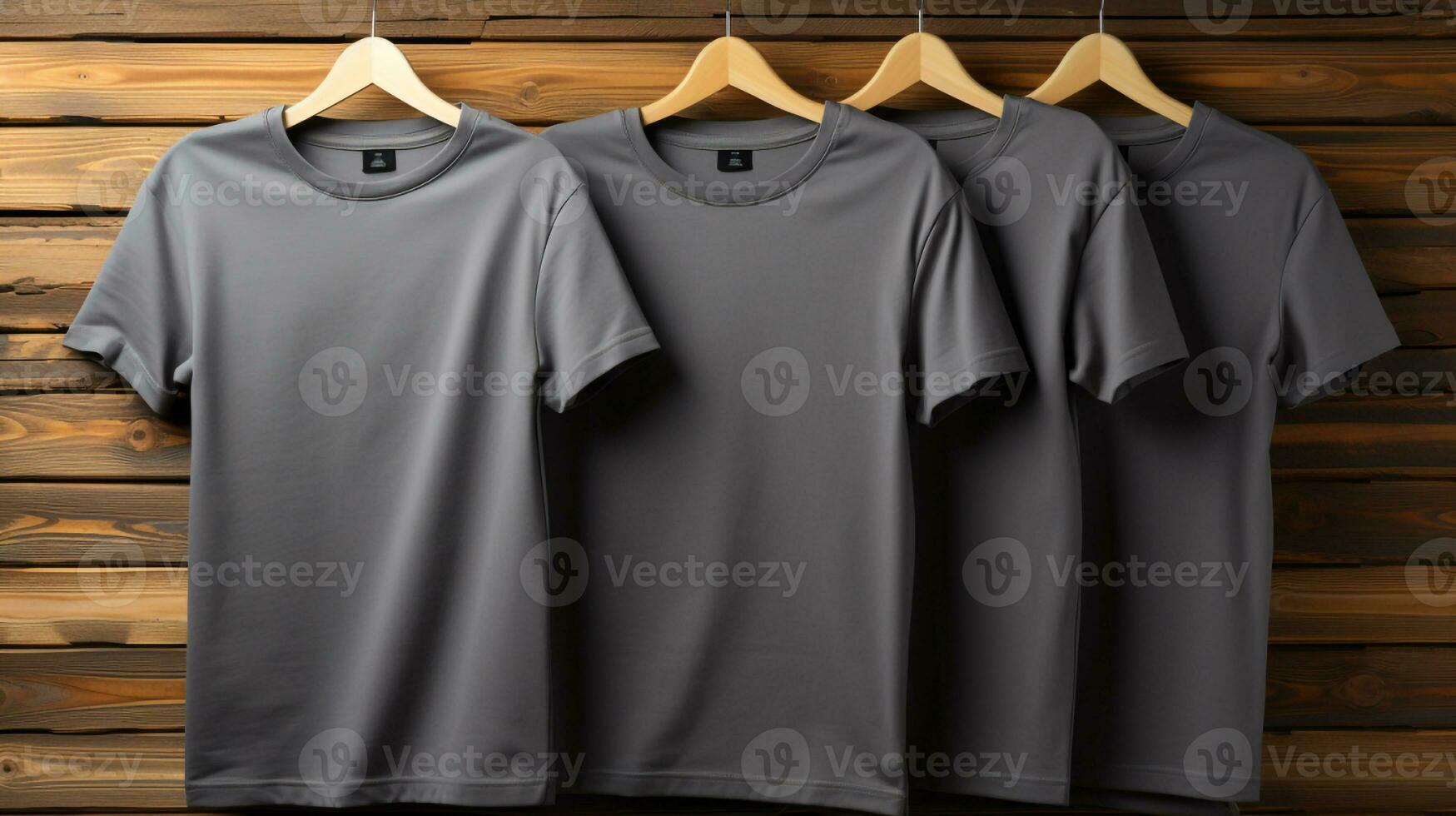 Photo gray tshirts with copy space mockup Generative AI