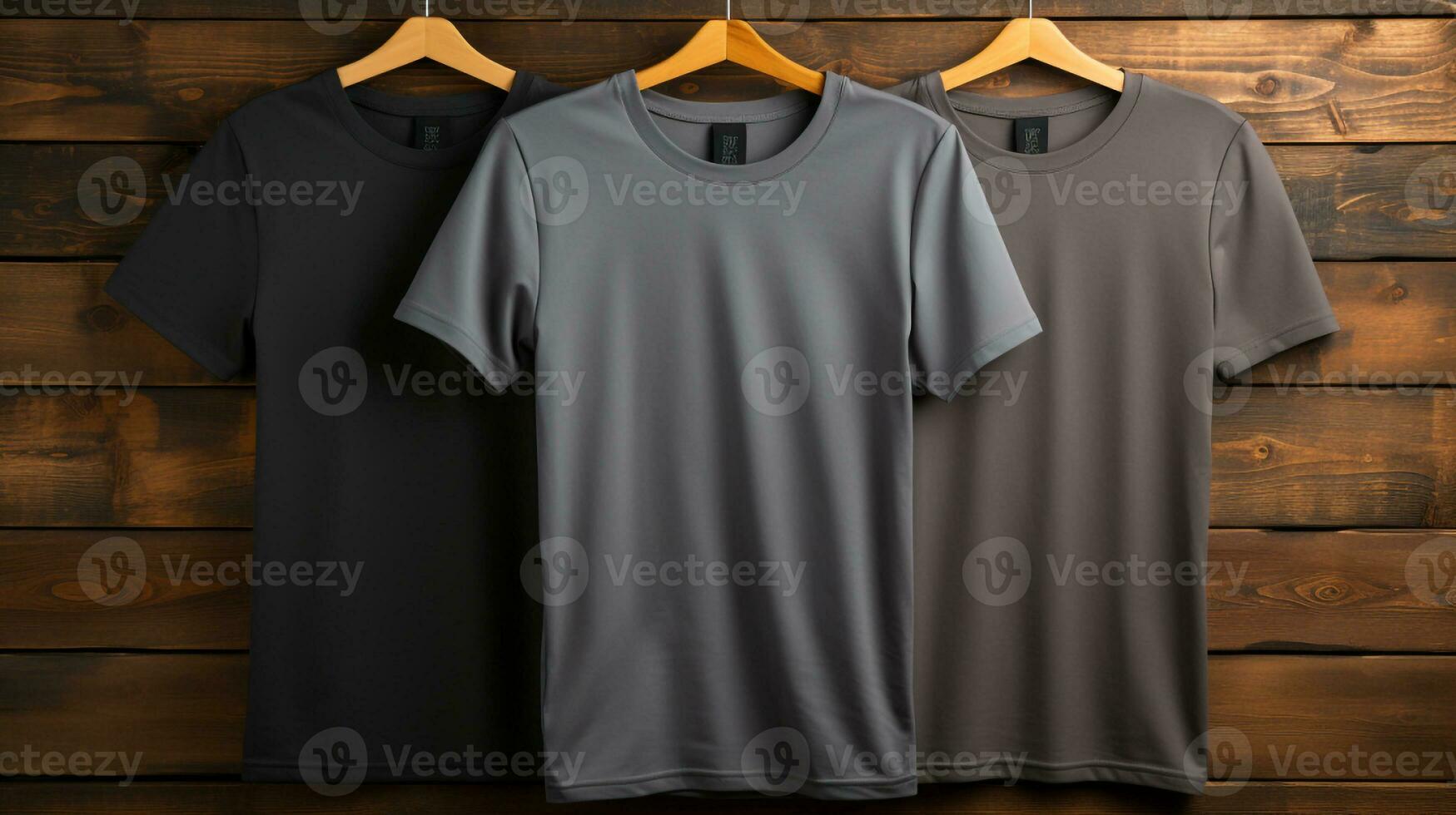 Photo gray tshirts with copy space mockup Generative AI
