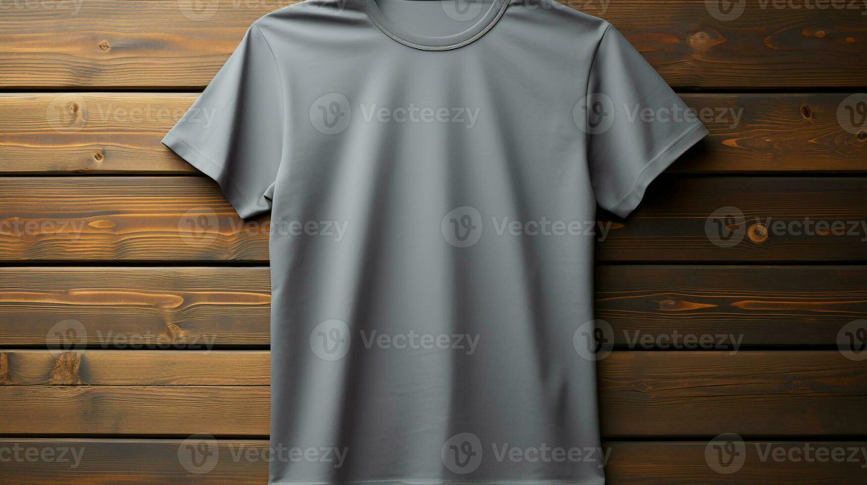 Photo gray tshirts with copy space mockup Generative AI