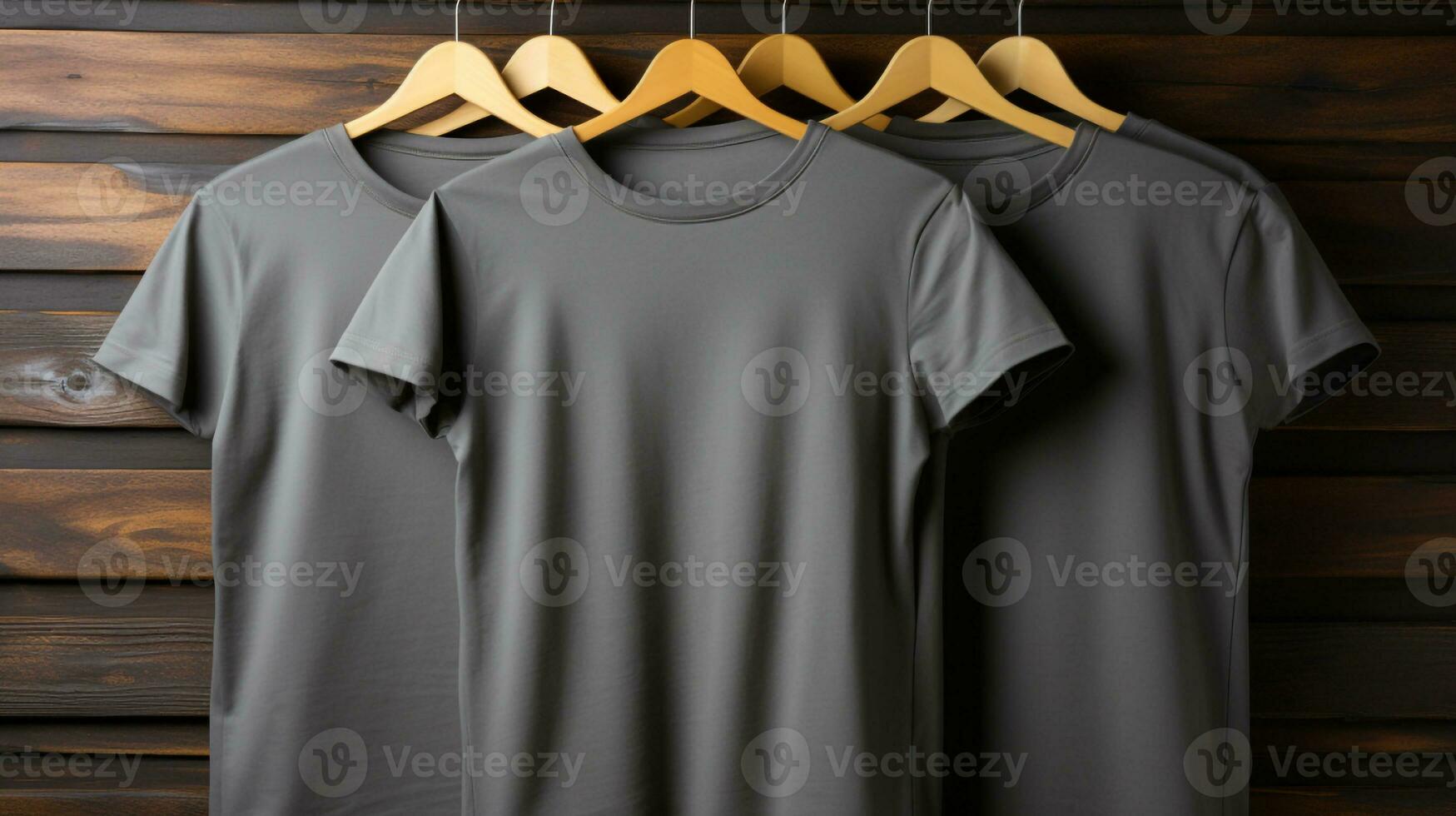Photo gray tshirts with copy space mockup Generative AI