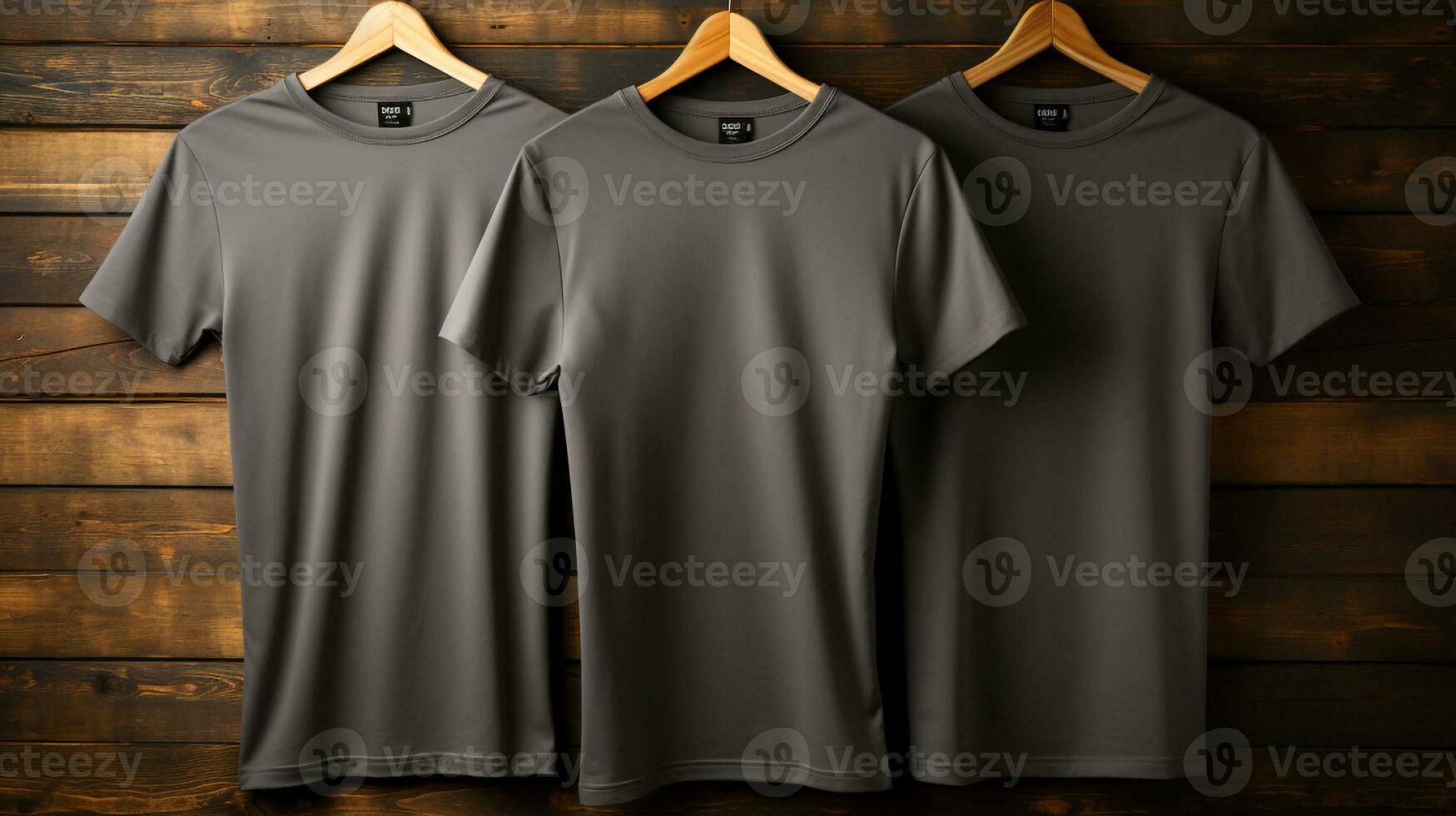 Photo gray tshirts with copy space mockup Generative AI