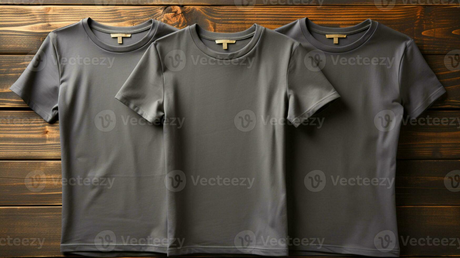 Photo gray tshirts with copy space mockup Generative AI