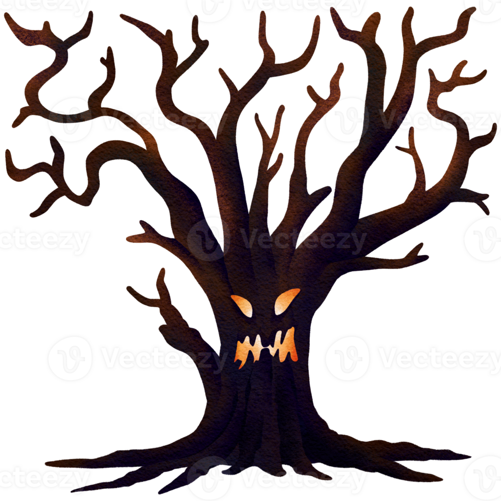 Halloween effrayant arbre png