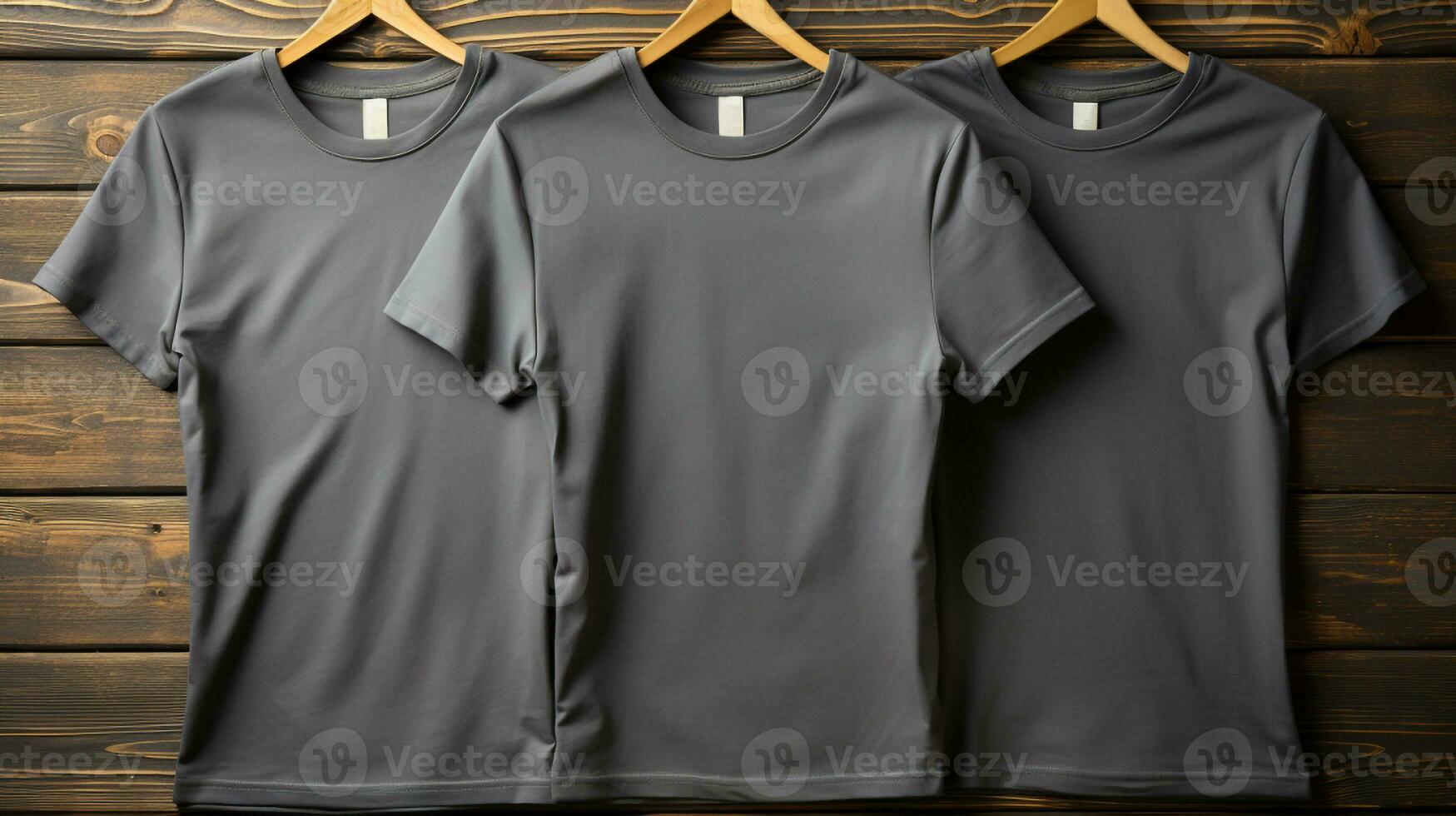 Photo gray tshirts with copy space mockup Generative AI