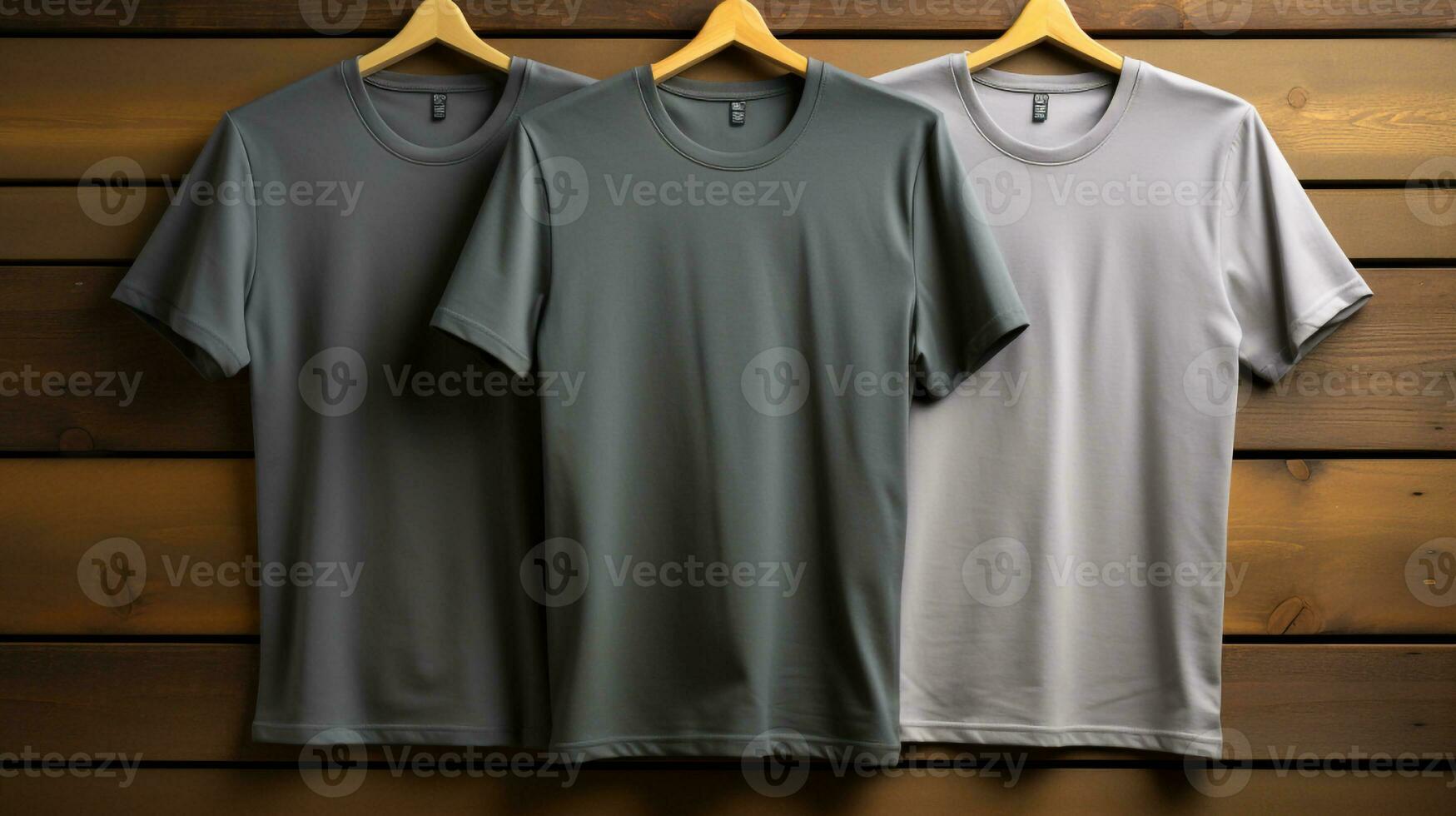 Photo gray tshirts with copy space mockup Generative AI