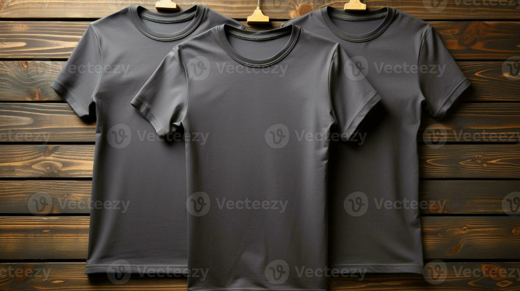 Photo gray tshirts with copy space mockup Generative AI