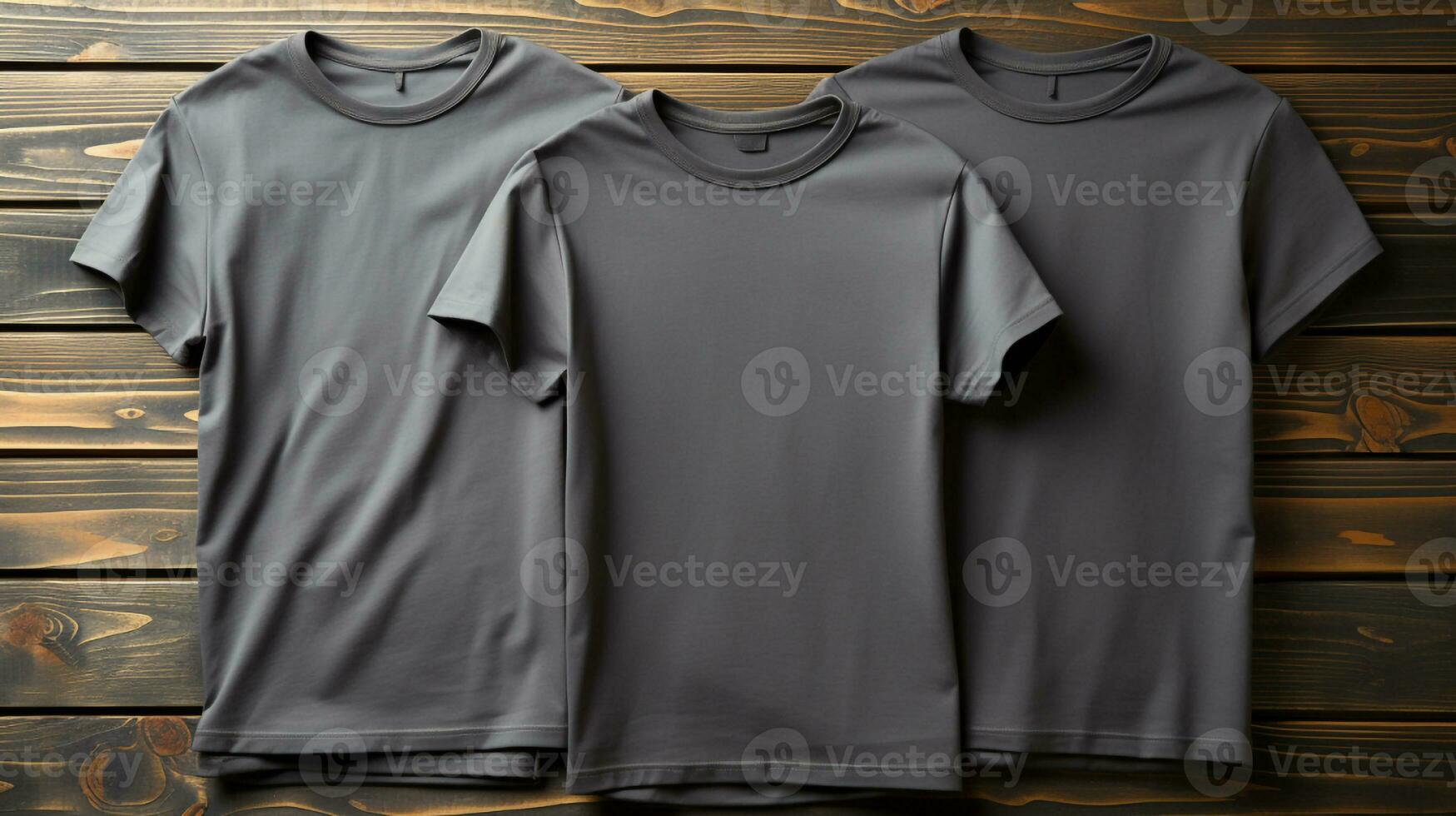 Photo gray tshirts with copy space mockup Generative AI