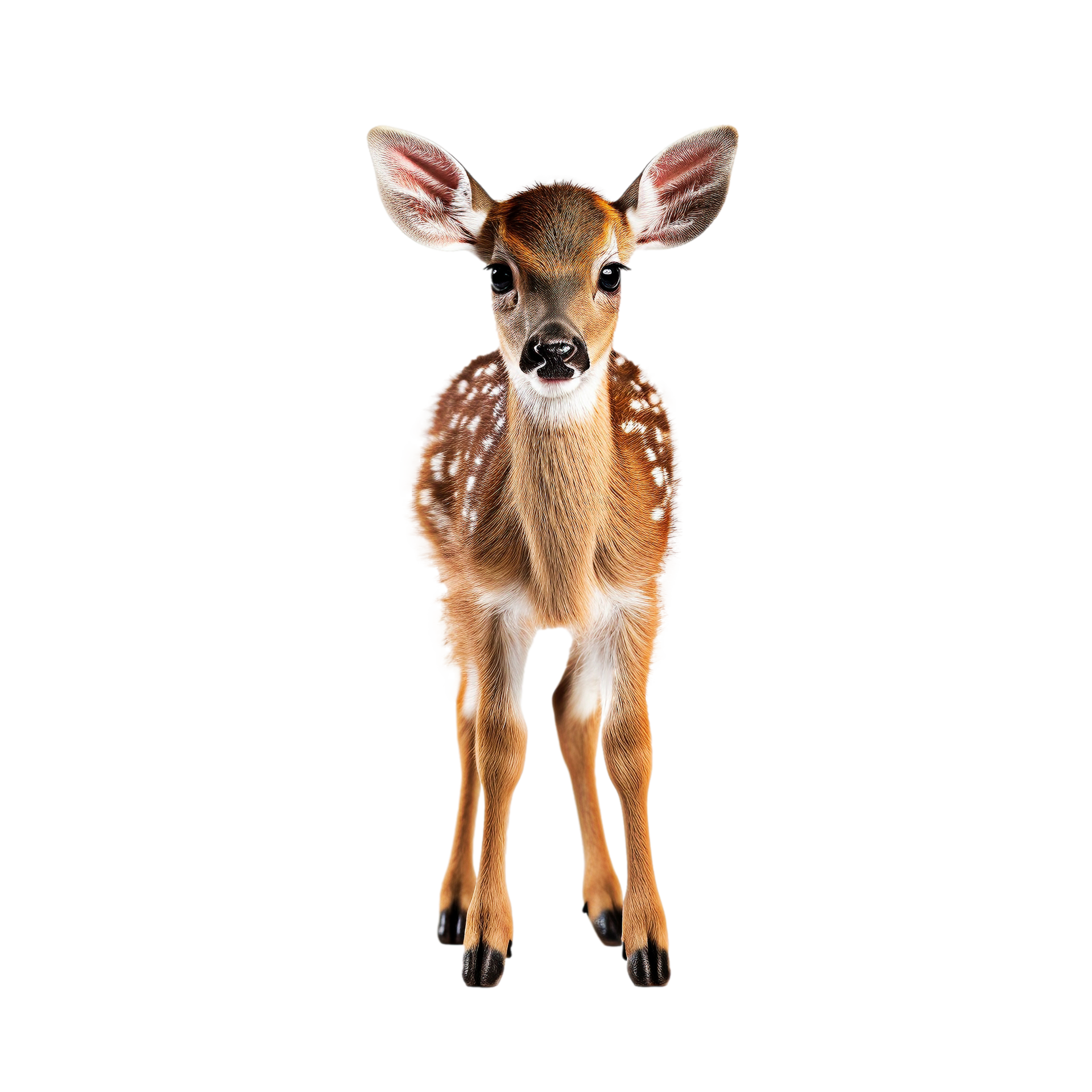 Cute Fawn Isolated On Transparent Background Created With Generative mother-and-fawn-free-stock-photo-public-domain-pictures