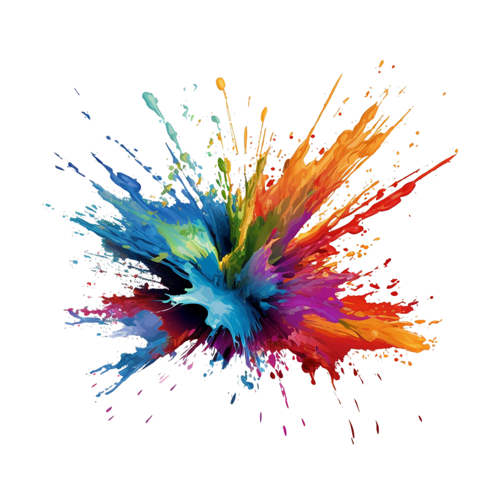 Brush splash, Paint Brush Splash, Paint Brush Splash Png, Transparent Background, AI Generative png