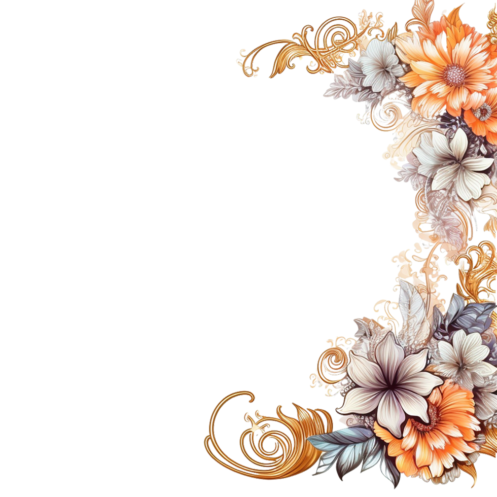Floral Border Png, Floral Border, Floral Border Clipart, Transparent