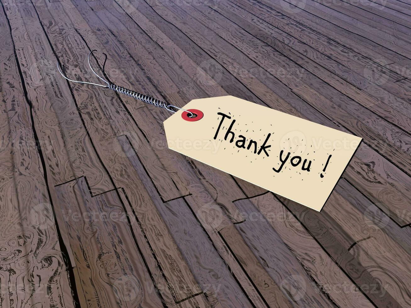Thank you tag - 3D render photo