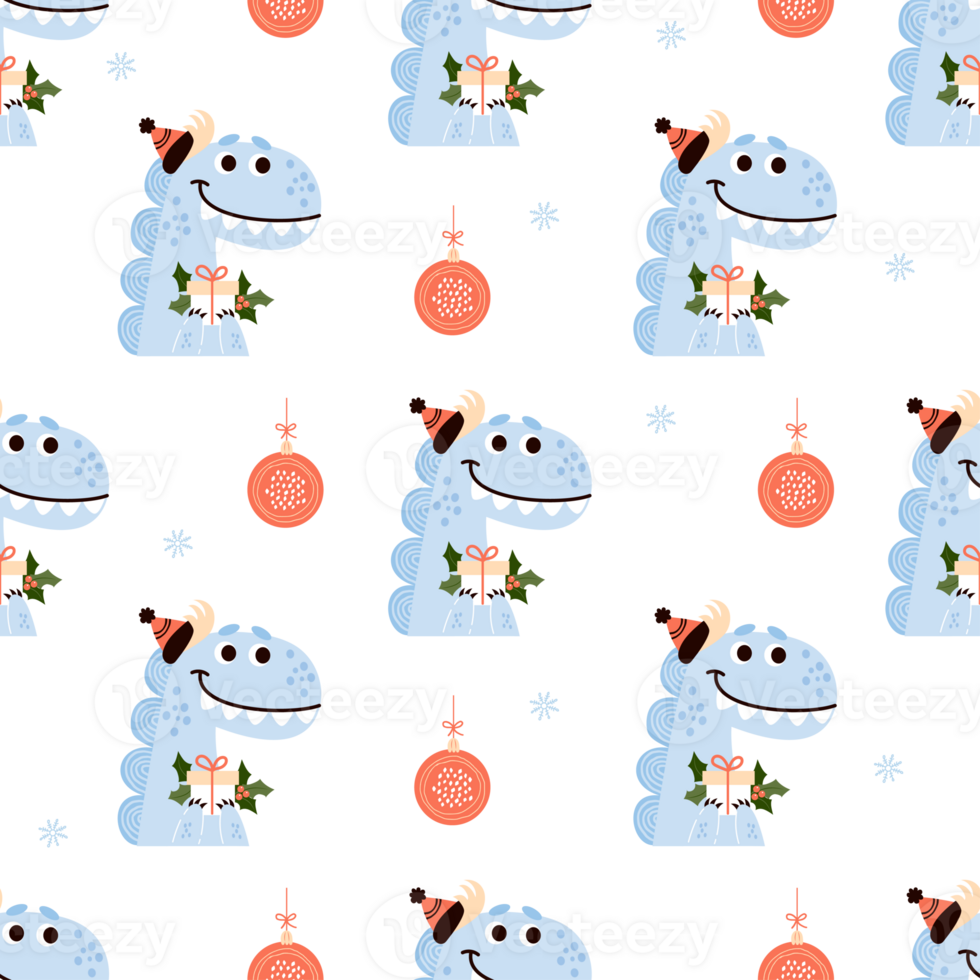 Seamless pattern Cute dragon png