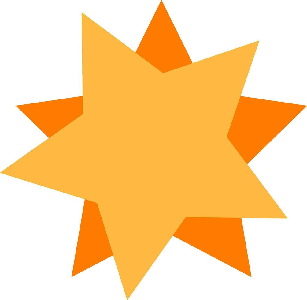Abstract Geometric Orange Overlay Star Background vector
