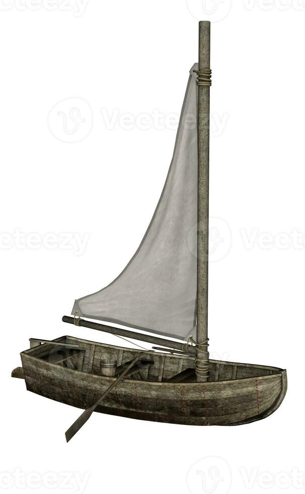 Sailboat - 3D render photo