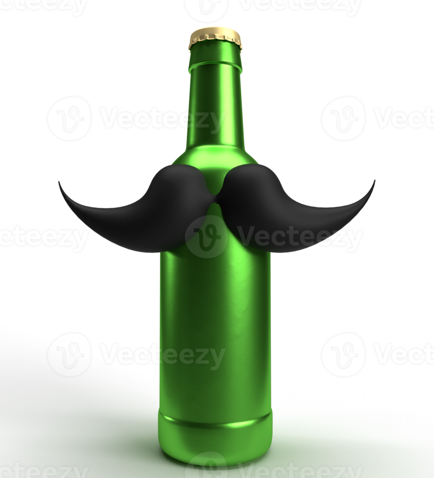 verde garrafa barba bigode Preto cor símbolo decoração enfeite □ Gentil homem Garoto pai homem de negocios branco fundo beber consciência celebração Papai evento movember novembro oktoberfest bebida cara png