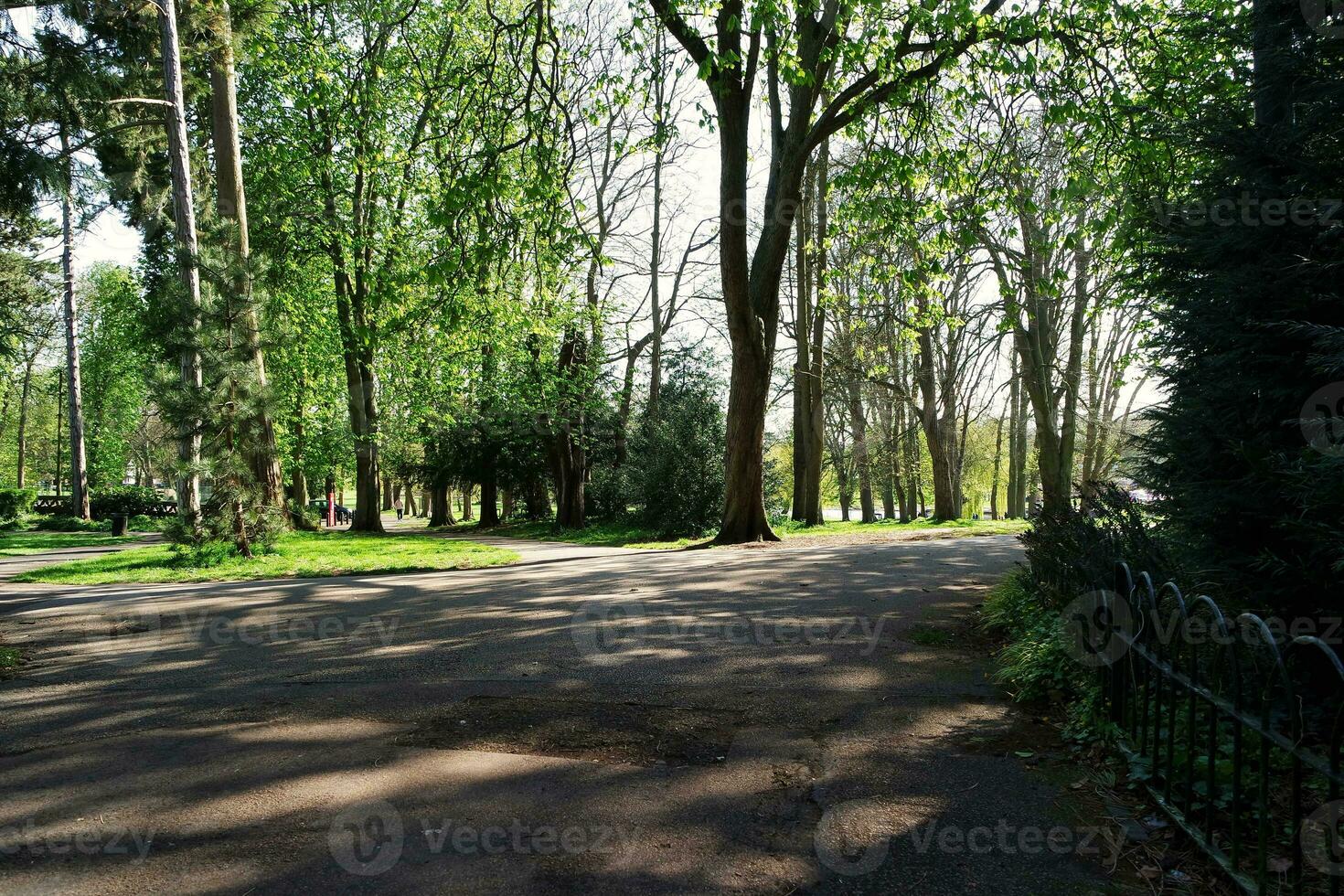 Low Angle View of Wardown Museum and Public Park of Luton City of England Great Britain, Image Captured on a Sunny Day of April 19th, 2023 photo