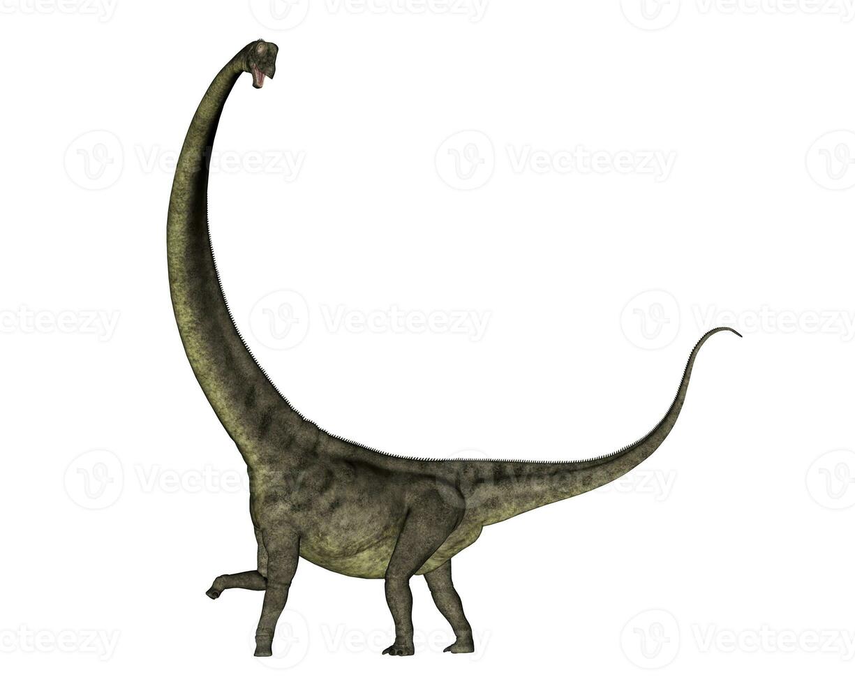 Mamenchisaurus dinosaur walk - 3D render photo