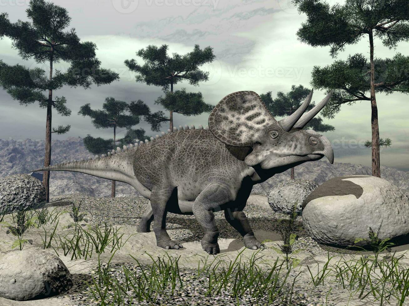 Zuniceratops dinosaur - 3D render photo