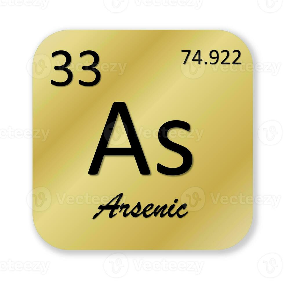 Arsenic element isolated in white background photo