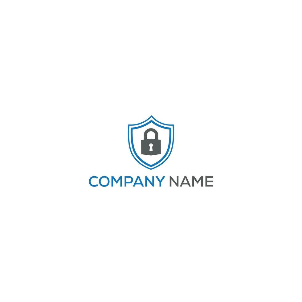 Home security system logo. Guard blue and gray symbol. Privacy concept sign in flat style. Protection icon for website, mobile app, banner, other design project. Vector illustration.