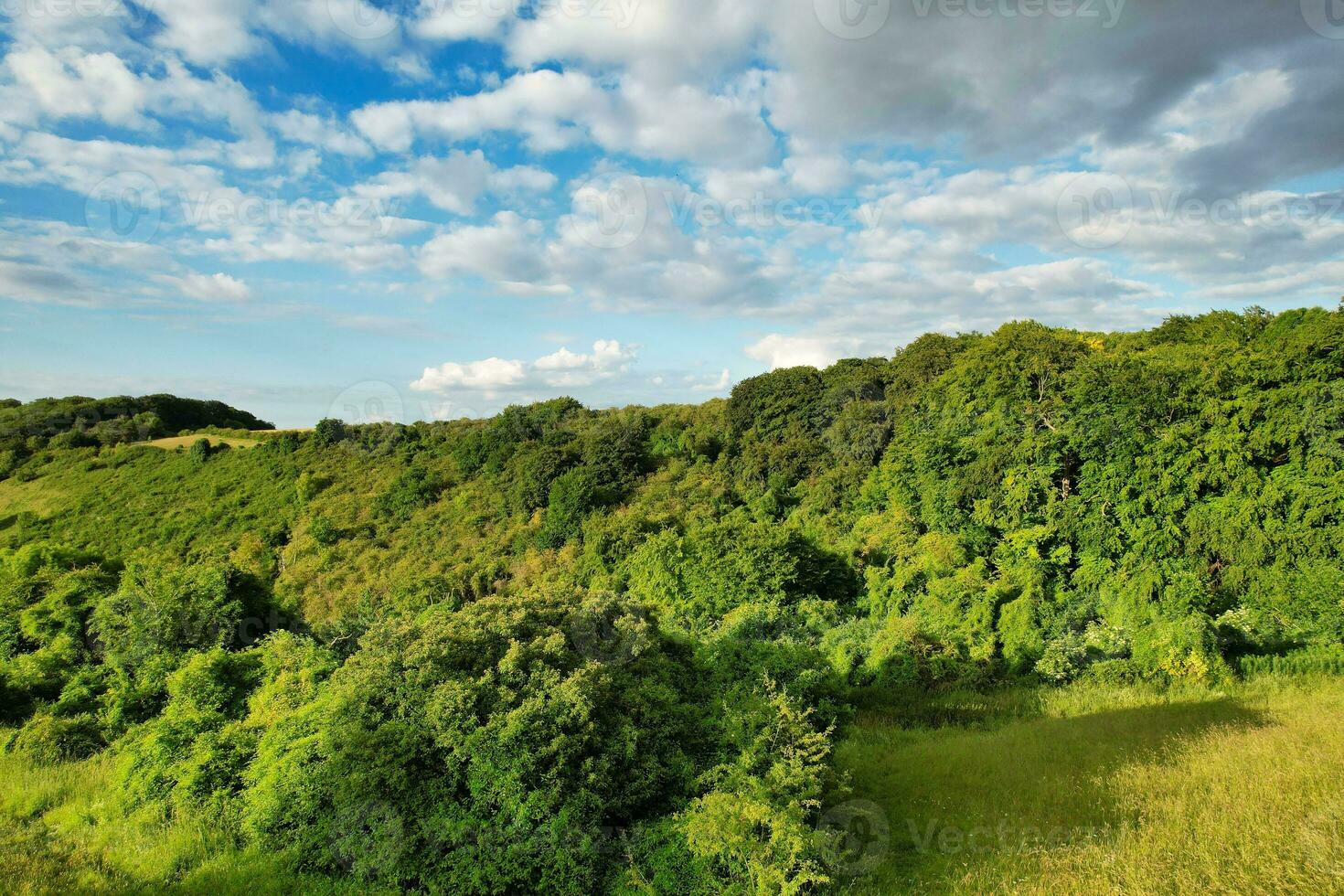 Most Beautiful British Countryside Landscape at Sharpenhoe Clappers Valley of England Luton, UK. Image Was captured on June 24th, 2023 photo