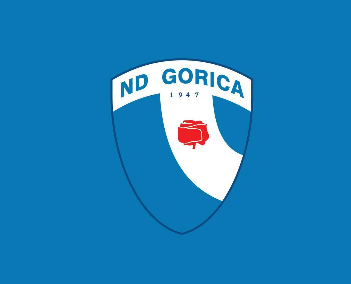 Gorica Club Logo Symbol Slovenia League Football Abstract Design Vector Illustration With Blue Background