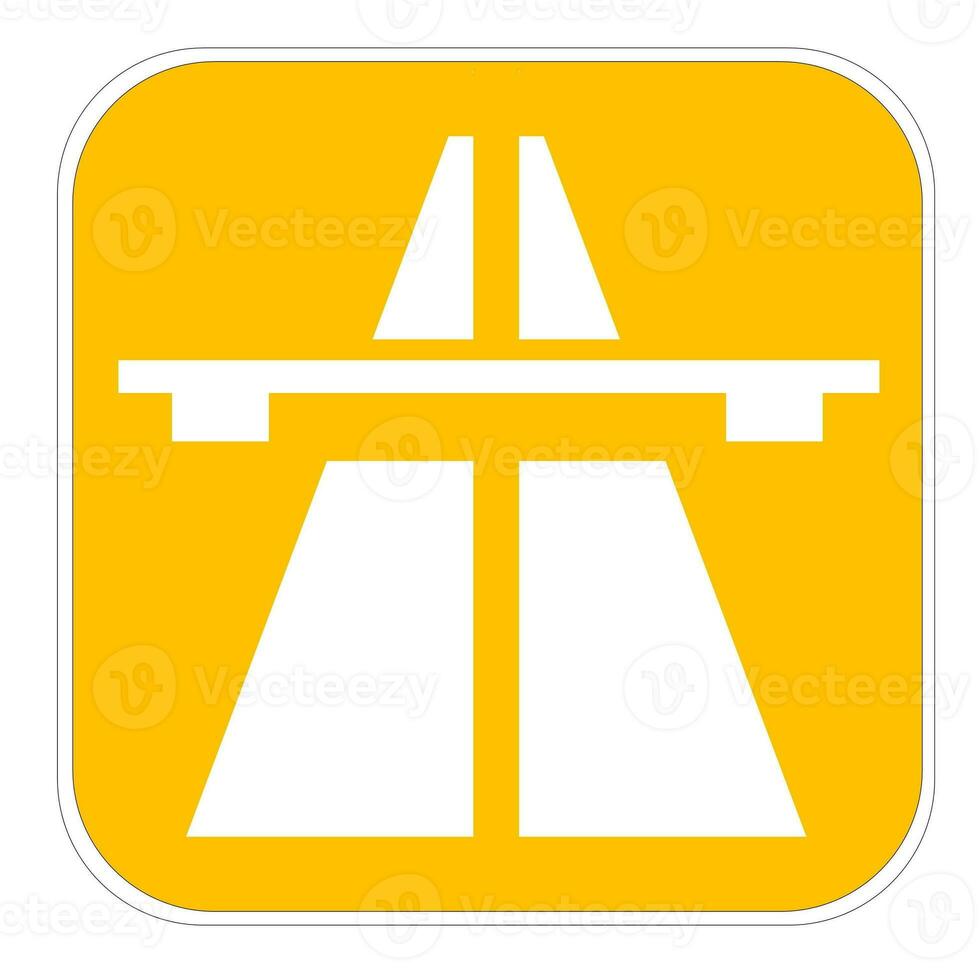 Yellow highway icon photo