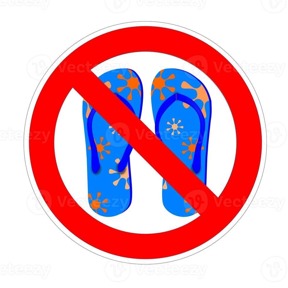 advertencia bandera No abierto calzado, no permitido dar la vuelta fracasos símbolo, prohibición zapatillas rojo prohibición firmar foto