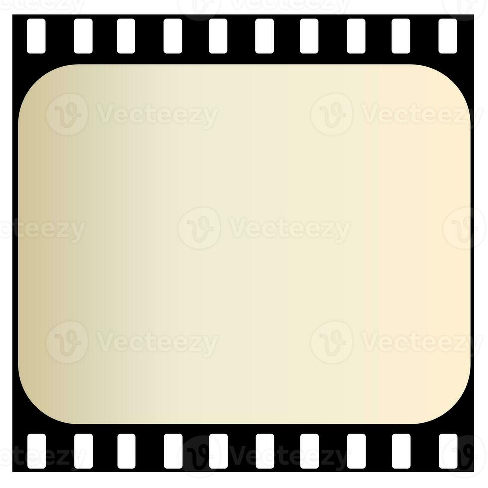 Old film strip isolated in white background photo