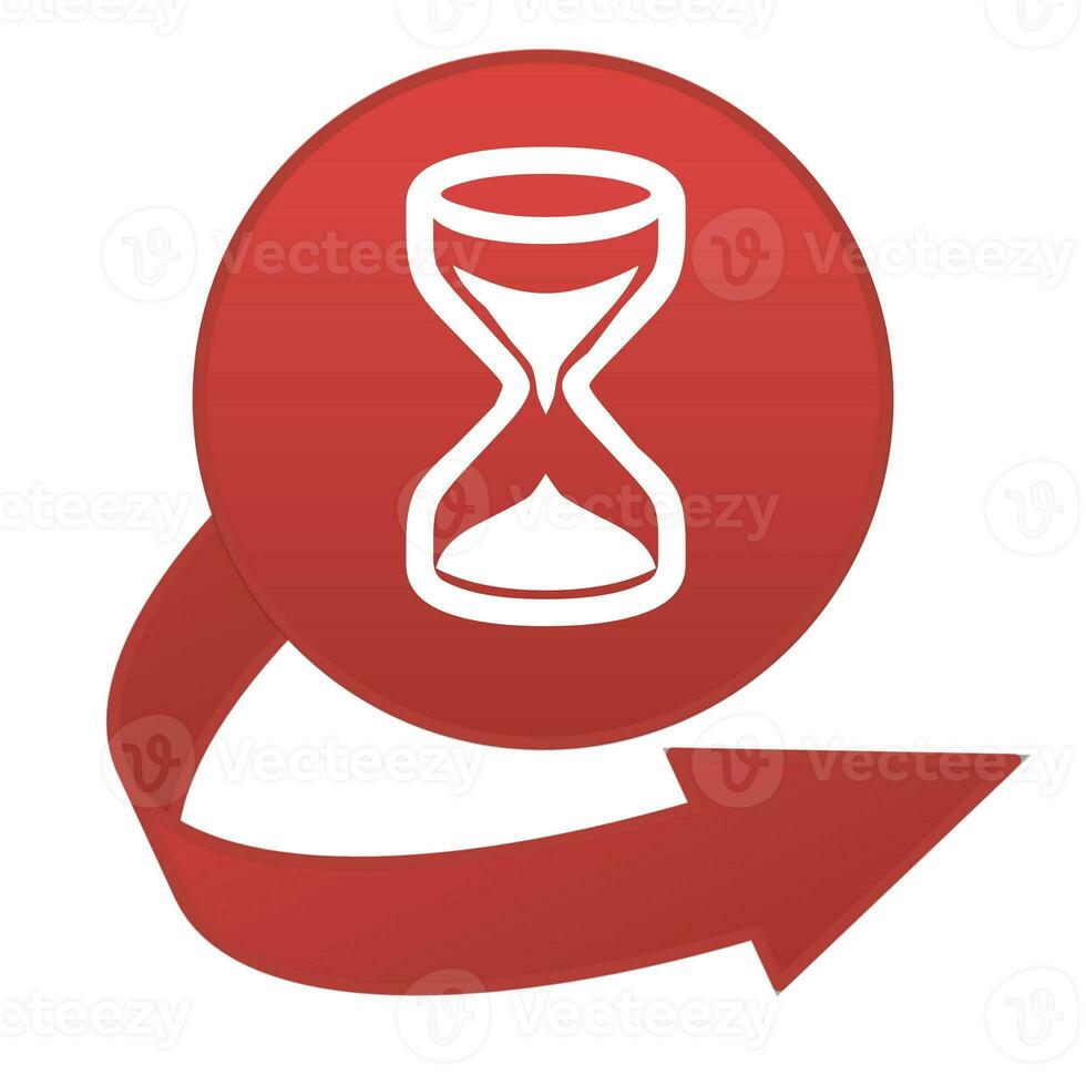 Hourglass arrow button photo