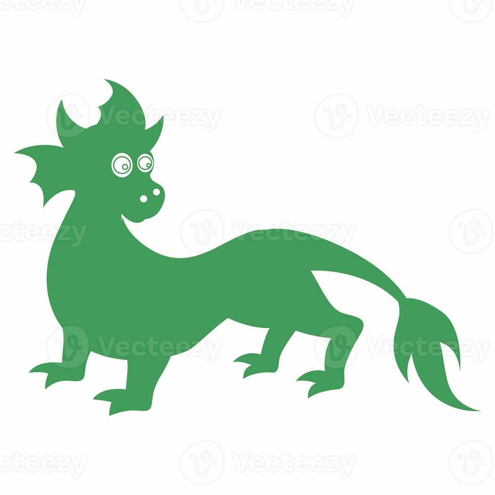 Dragon green for decoration and design. photo