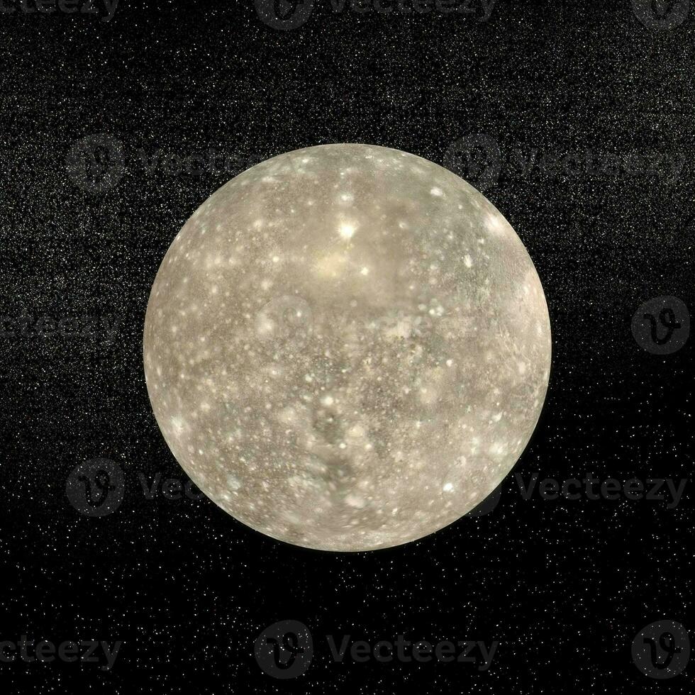 Callisto planet - 3D render photo
