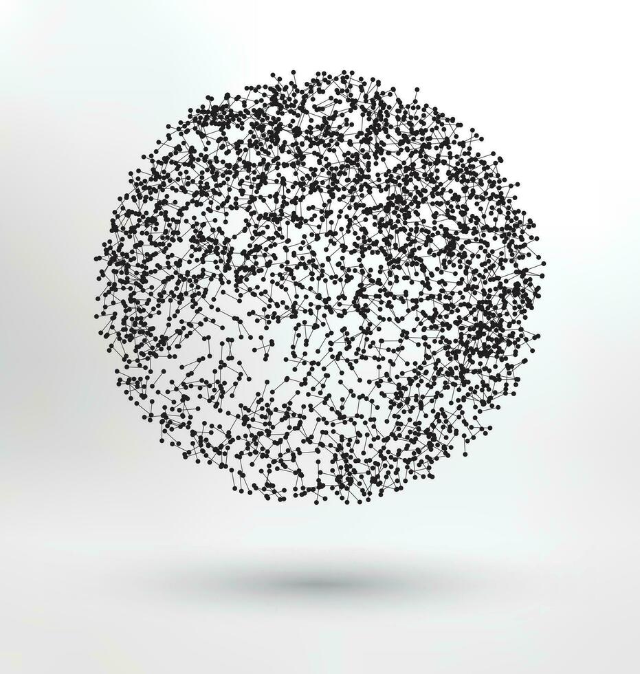 Globe network illustration. Technology digital 3d globe. Digital earth map background. Connection data concept. vector